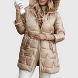 Élise™ | Eleganten zimski plašč s kapuco in podlogo