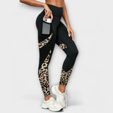 Carmo - Leggingi z visokim pasom in leopardjim vzorcem