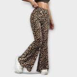Berenice - Bootcut hlače z leopardjim vzorcem