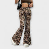 Berenice - Bootcut hlače z leopardjim vzorcem