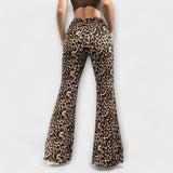 Berenice - Bootcut hlače z leopardjim vzorcem