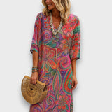 Kaftan z boho vzorcem in ohlapnim krojem