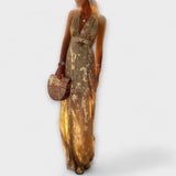 Tatiana - Elegantna Obleka z V-izrezom