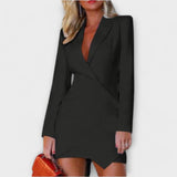 Gabriela - Eleganten Blazer Oblek z Globokim Izrezom