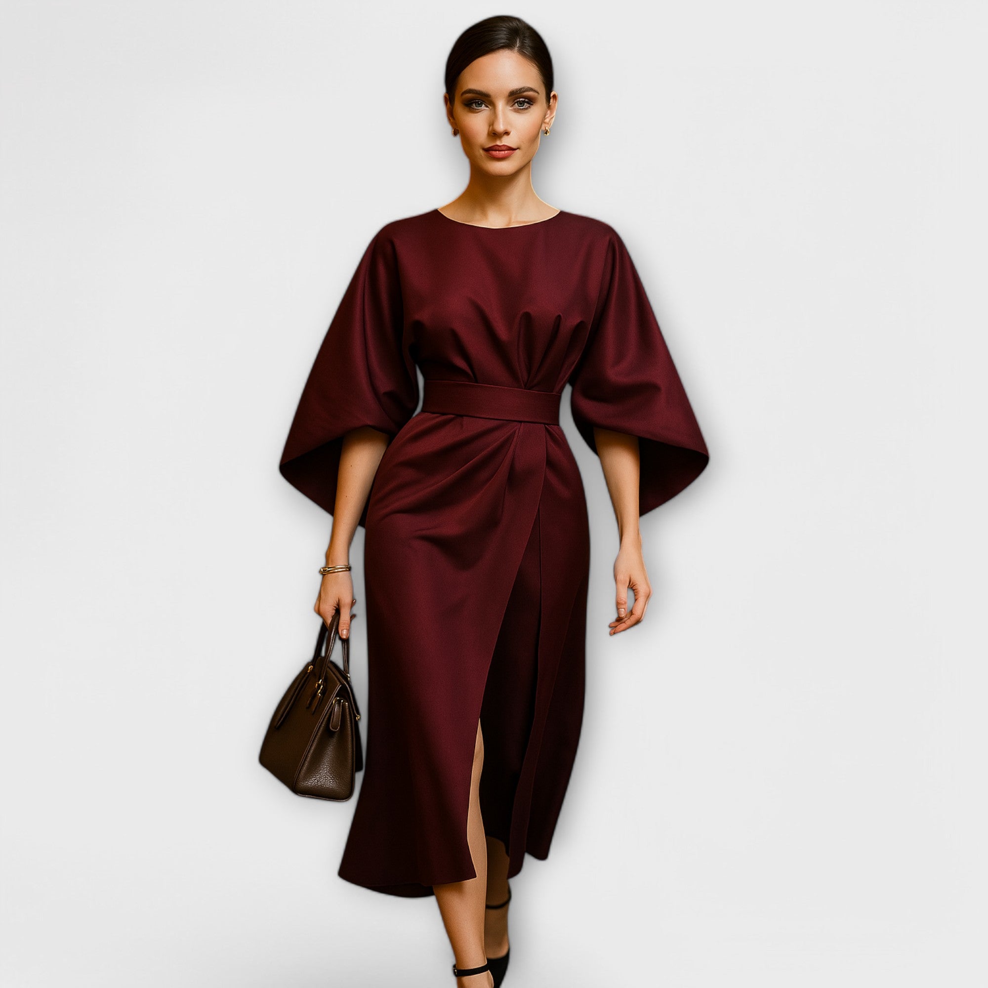 Sonia - Elegantna obleka s rokavi