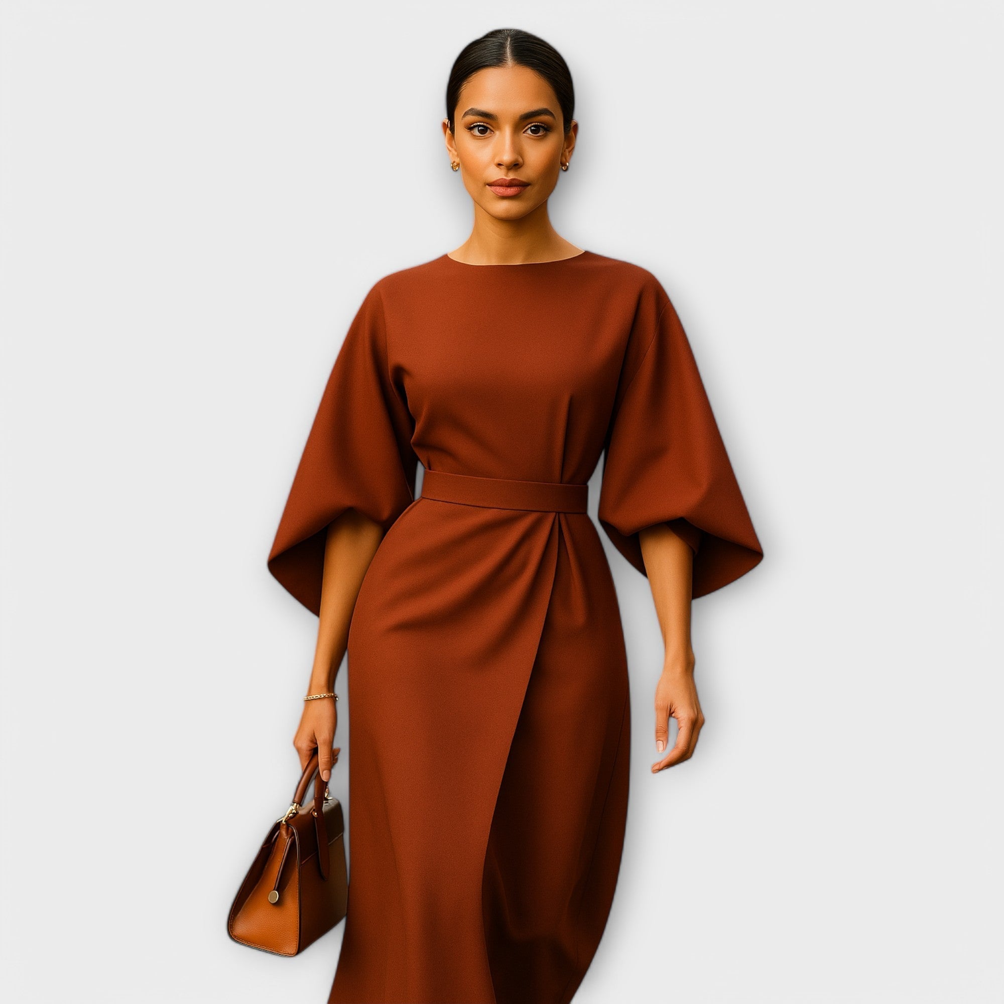 Sonia - Elegantna obleka s rokavi