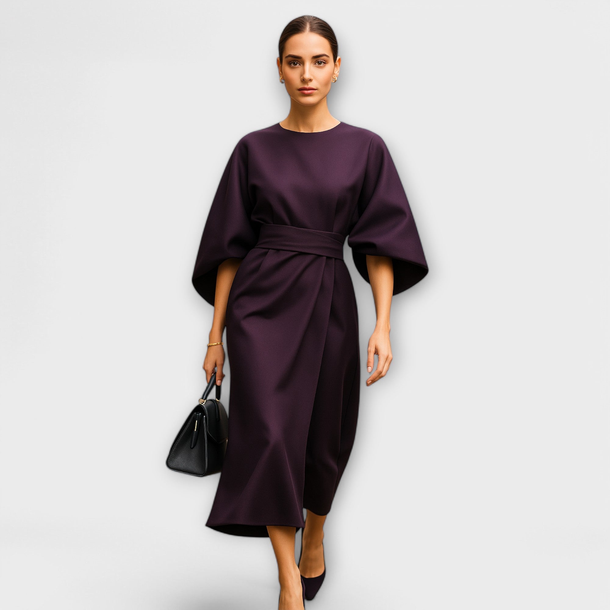 Sonia - Elegantna obleka s rokavi