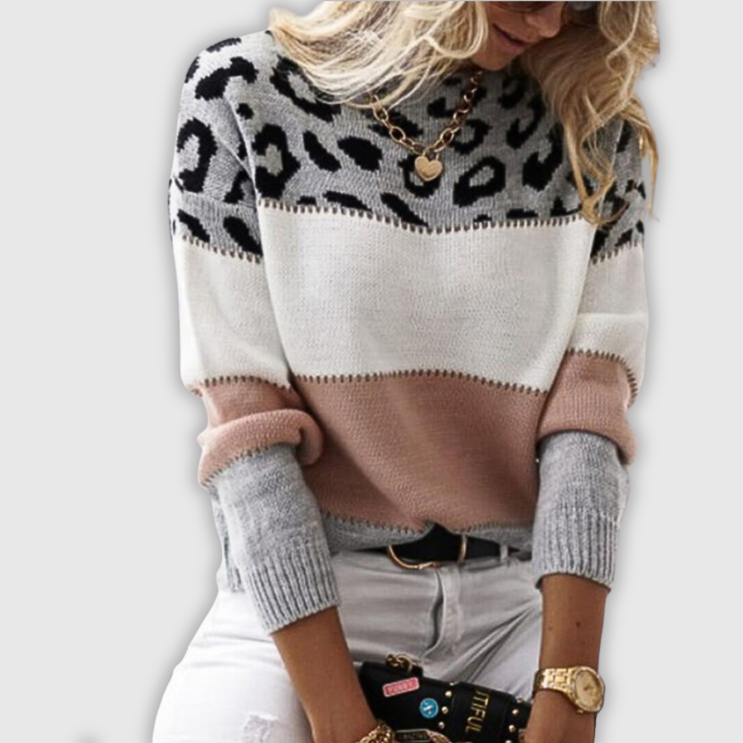 Pascaline | Pulover z leopardjim vzorcem