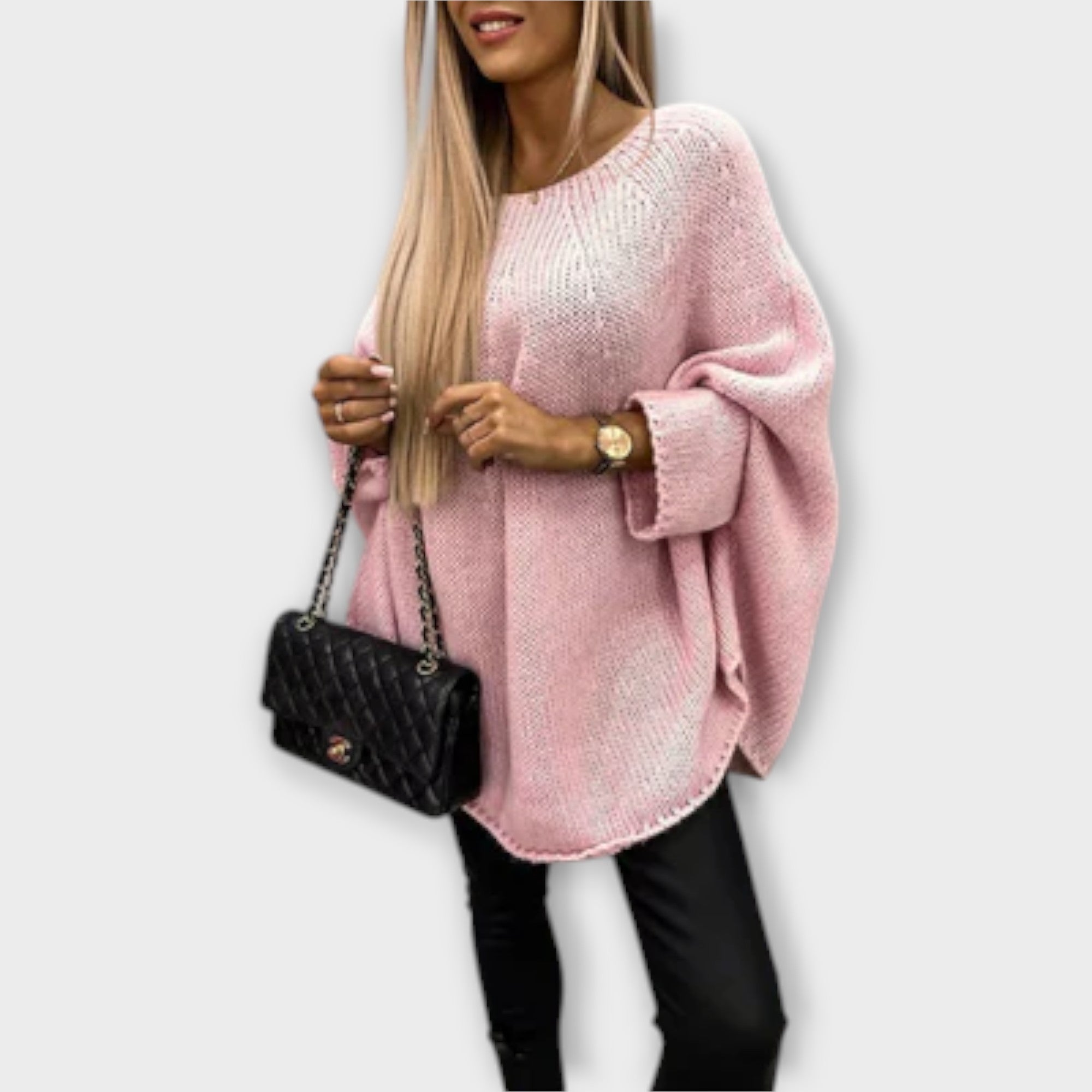 Izabelė - Eleganten ženski pulover z okroglim izrezom