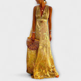 Tatiana - Elegantna Obleka z V-izrezom