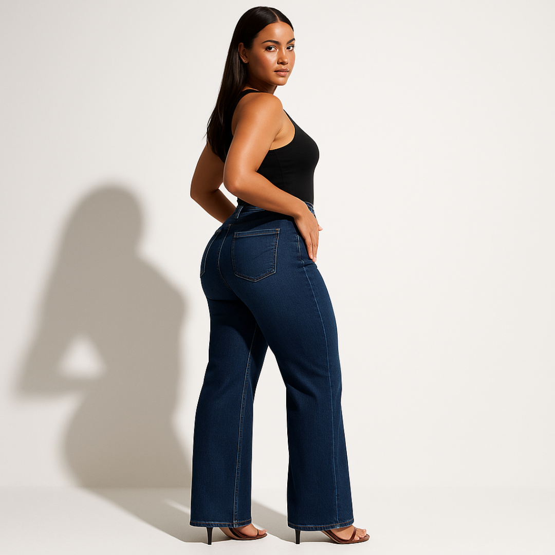 Aline - Elastični jeans s srednjim pasom