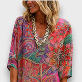 Kaftan z boho vzorcem in ohlapnim krojem
